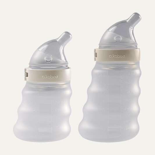 a.kobee Newborn Baby Bottle, Harmony, 5oz and 9oz (with Newborn and Slow Flow)
