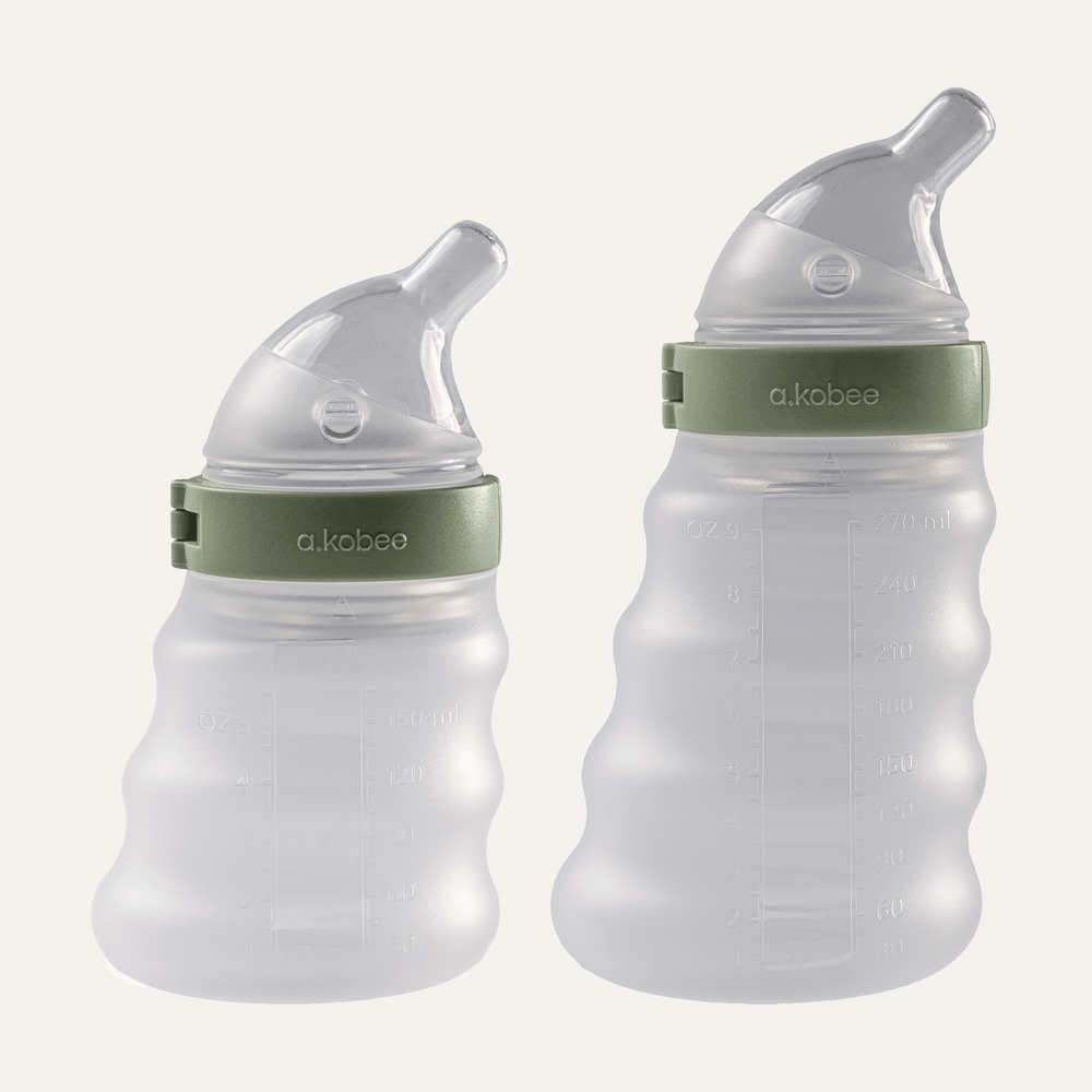 a.kobee Newborn Baby Bottle, Harmony, 5oz and 9oz (with Newborn and Slow Flow)