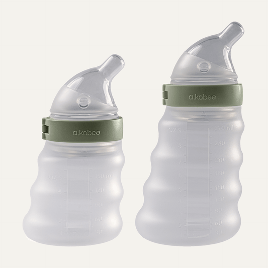 a.kobee Newborn Baby Bottle, Harmony, 5oz and 9oz (with Newborn and Slow Flow)