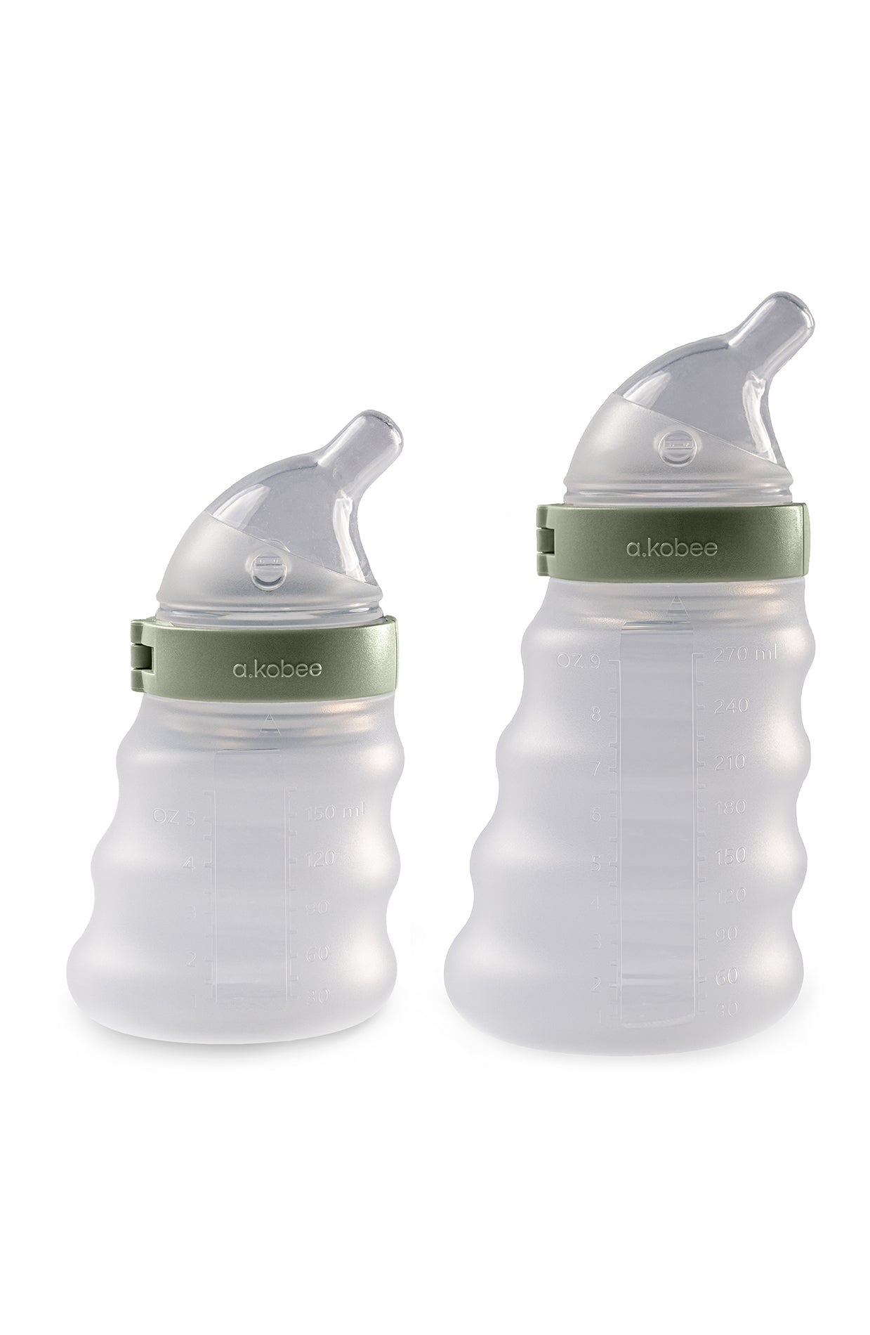 a.kobee Newborn Baby Bottle, Harmony, 5oz and 9oz (with Newborn and Slow Flow)