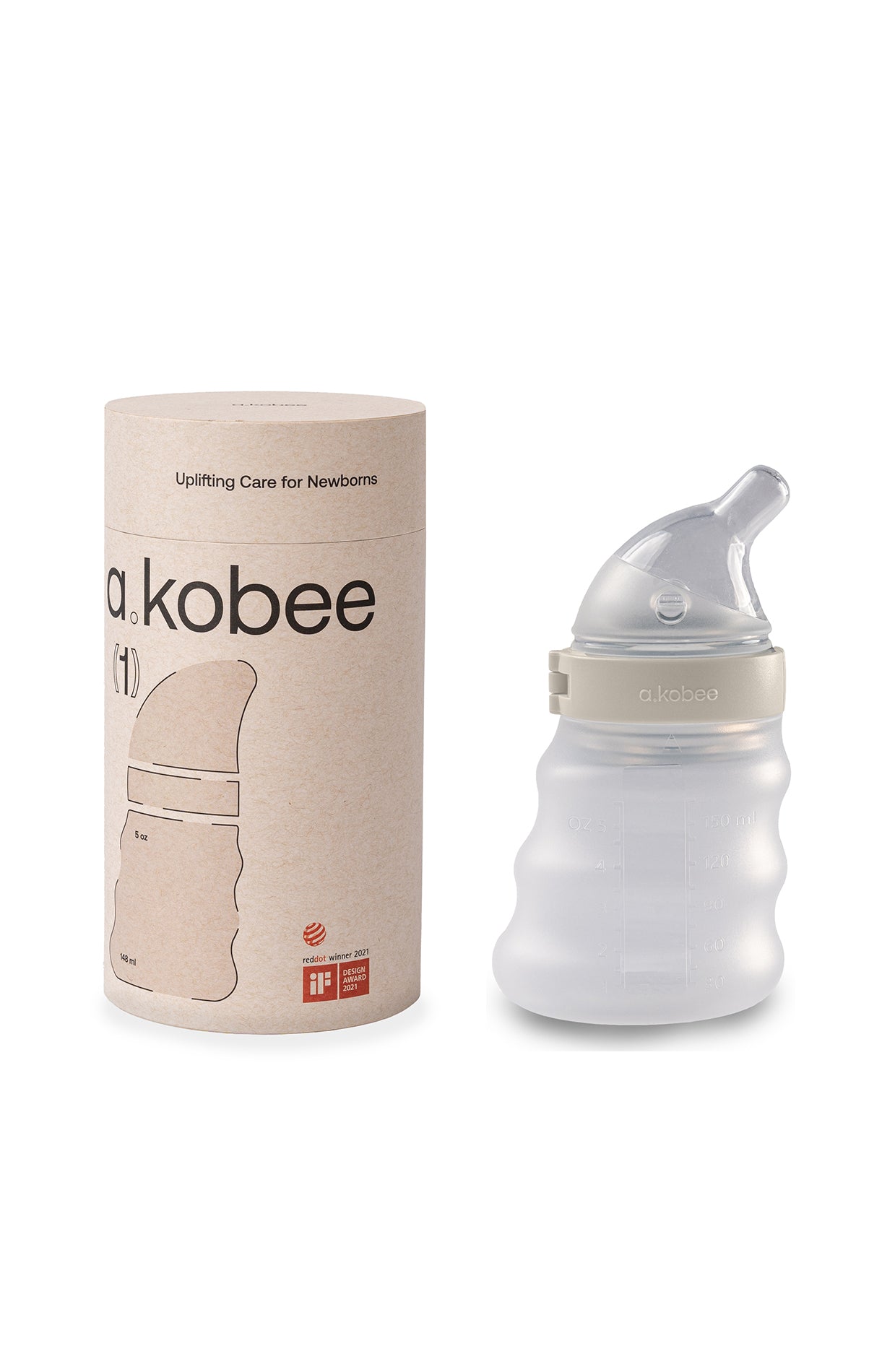 a.kobee Newborn Baby Bottle, Essentials. 5oz (with Newborn flow)