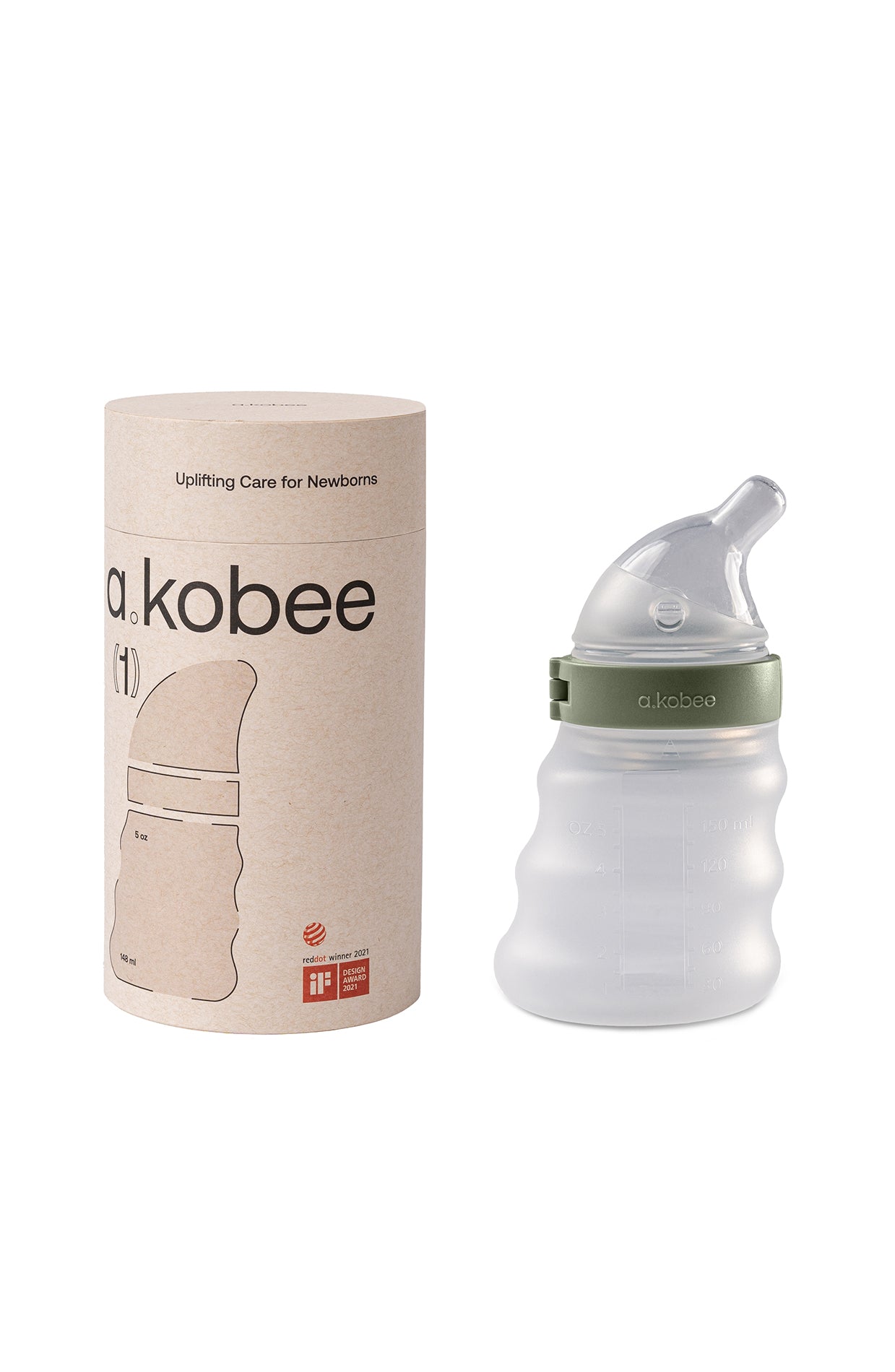a.kobee Newborn Baby Bottle, Essentials. 5oz (with Newborn flow)