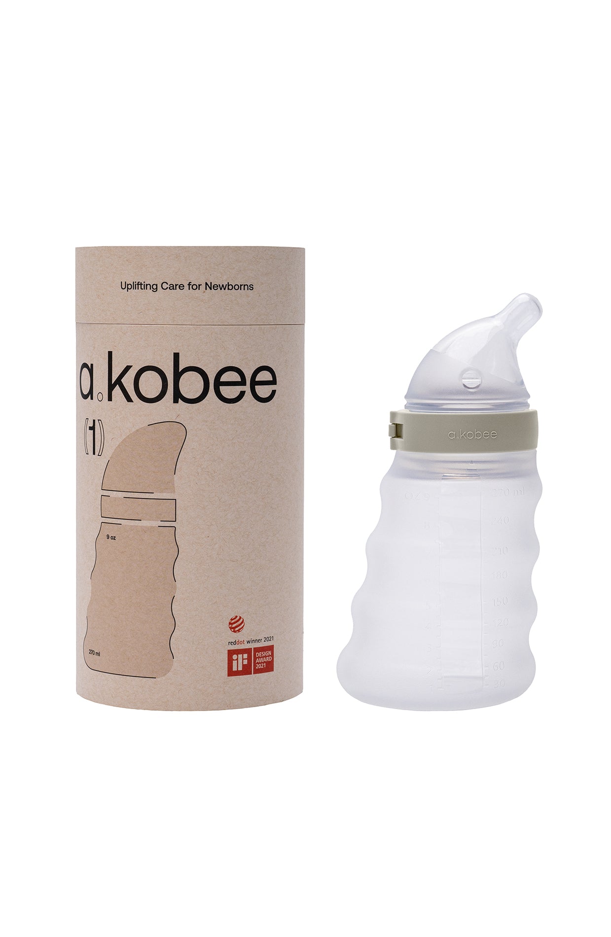 a.kobee Newborn Baby Bottle, Prime, 9oz (with Newborn flow)